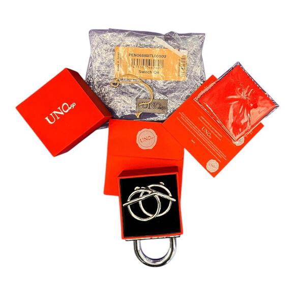 UNOde50 Earrings-Switch One Handcrafted Silver-Plated Metal, New, Authentic,Gift - Picture 6 of 12